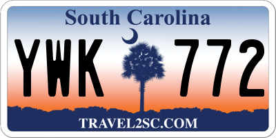 SC license plate YWK772