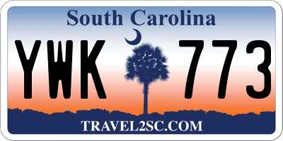 SC license plate YWK773