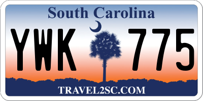 SC license plate YWK775
