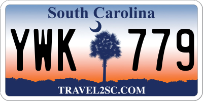 SC license plate YWK779
