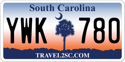 SC license plate YWK780