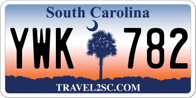 SC license plate YWK782