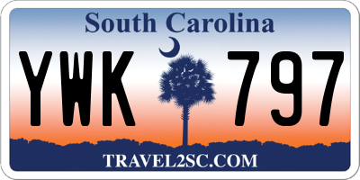 SC license plate YWK797