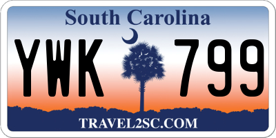 SC license plate YWK799