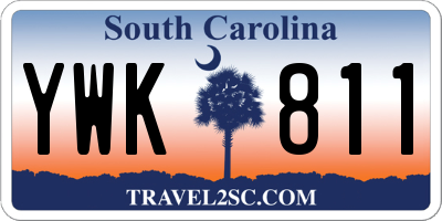 SC license plate YWK811