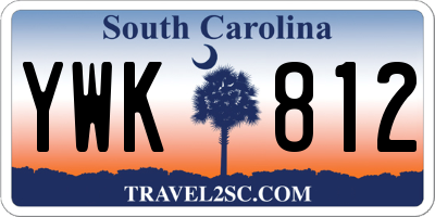 SC license plate YWK812