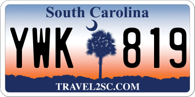 SC license plate YWK819