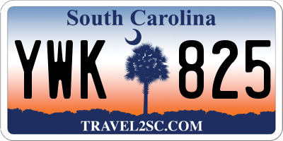 SC license plate YWK825
