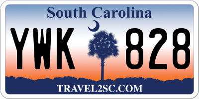 SC license plate YWK828
