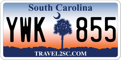 SC license plate YWK855