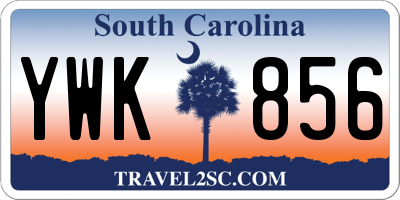 SC license plate YWK856
