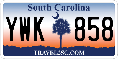 SC license plate YWK858