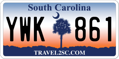 SC license plate YWK861