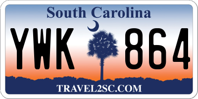 SC license plate YWK864