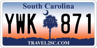 SC license plate YWK871