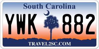 SC license plate YWK882