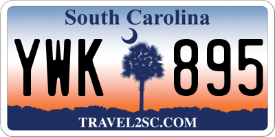SC license plate YWK895