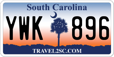 SC license plate YWK896