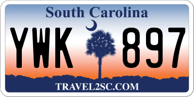 SC license plate YWK897