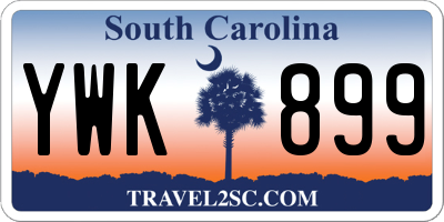 SC license plate YWK899
