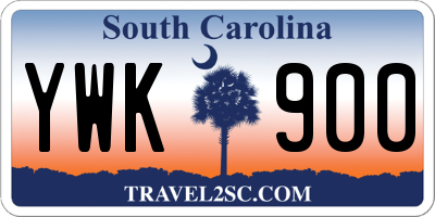 SC license plate YWK900