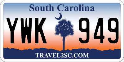 SC license plate YWK949