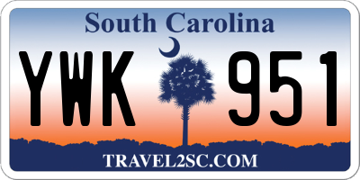 SC license plate YWK951