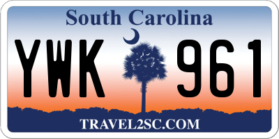 SC license plate YWK961