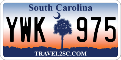 SC license plate YWK975