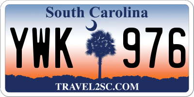 SC license plate YWK976