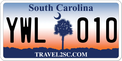 SC license plate YWL010