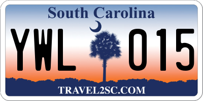 SC license plate YWL015