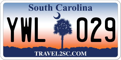 SC license plate YWL029