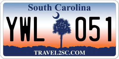 SC license plate YWL051