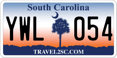 SC license plate YWL054