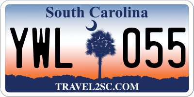 SC license plate YWL055