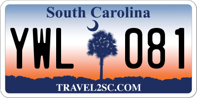 SC license plate YWL081