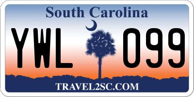 SC license plate YWL099
