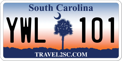 SC license plate YWL101