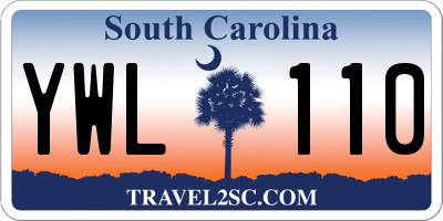SC license plate YWL110