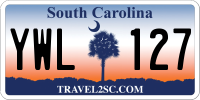 SC license plate YWL127