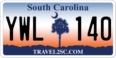 SC license plate YWL140