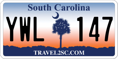 SC license plate YWL147