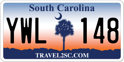 SC license plate YWL148