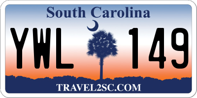 SC license plate YWL149