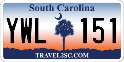 SC license plate YWL151