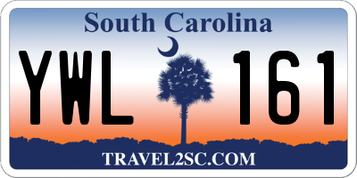 SC license plate YWL161