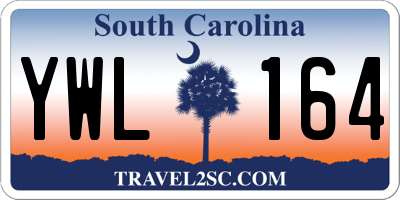 SC license plate YWL164