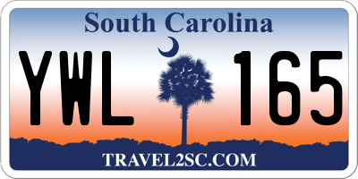 SC license plate YWL165