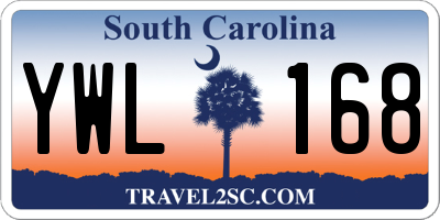 SC license plate YWL168